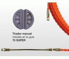 Guía pasahilos de poliéster helicoidal de 4,5 mm con punta intercambiable serie 75